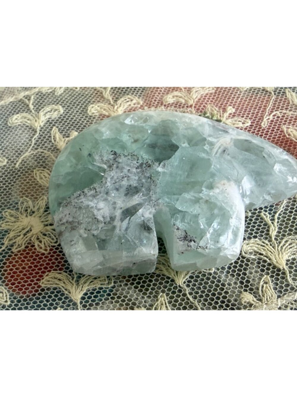 Vintage Green Flourite Southwestern Bear 2.5x2" - Picture 4 of 12